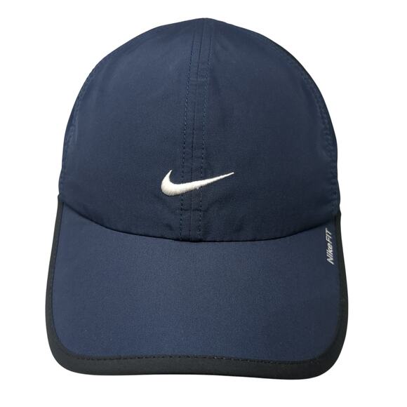 Nike Fit Strapback Baseball Cap Blue One Size Mesh Vents Embroidered Outdoor - Picture 1 of 8